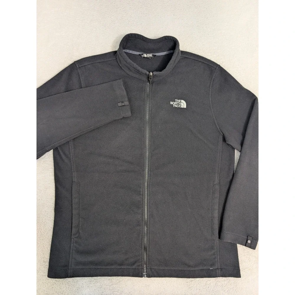 The‎ North Face Full zip Black Sweatshirt Fleece Men's XL Long Sleeve Jacket